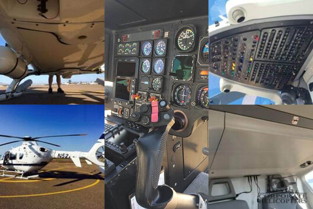 Montage of photos of a 1999 Eurocopter EC135T1 helicopter