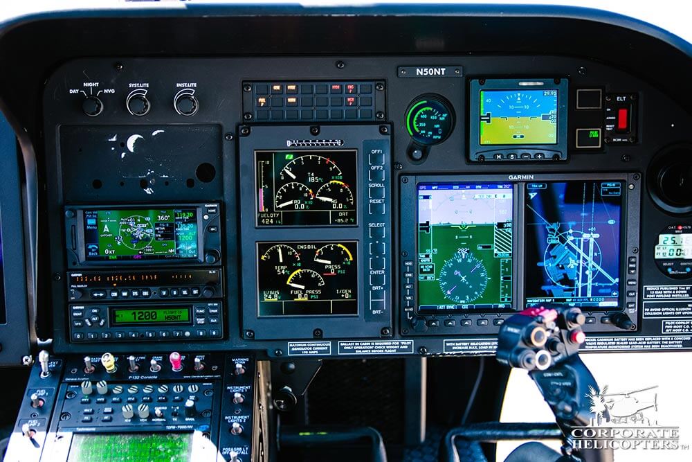 Avionic controls on a 2011 Eurocopter AS350 B2 helicopter