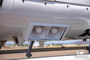 Speakers and cameras on a 2011 Eurocopter AS350 B2 helicopter