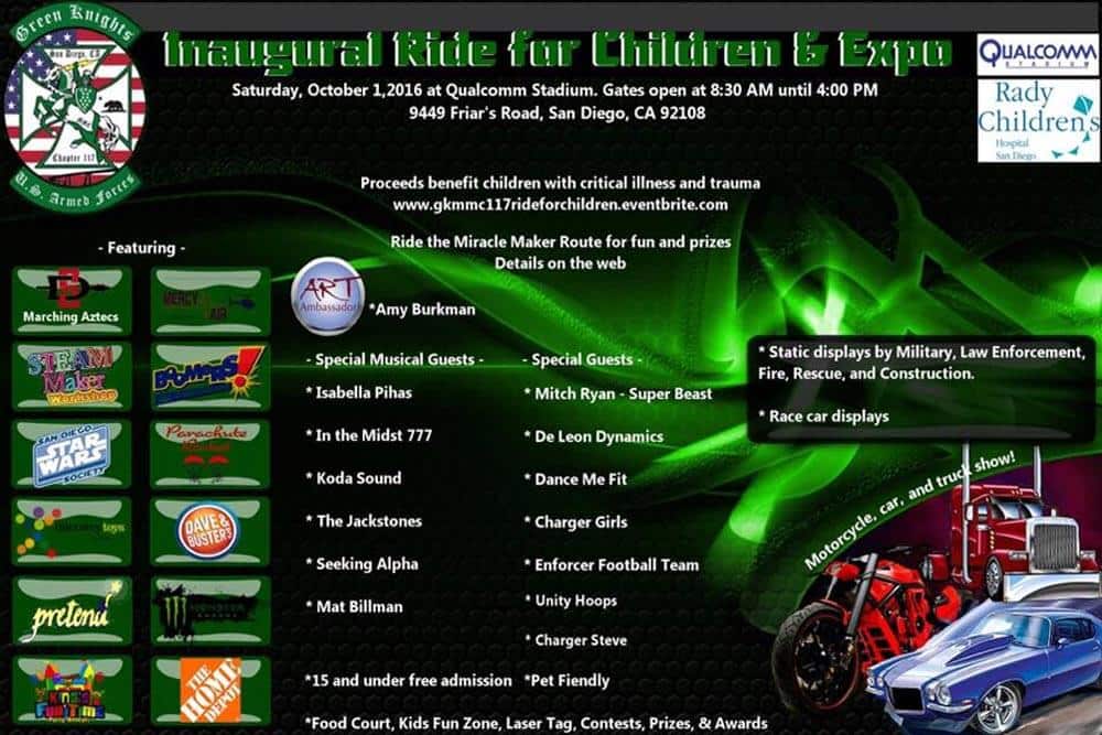 Flyer for 2016 Inaugural Ride for Children & Expo