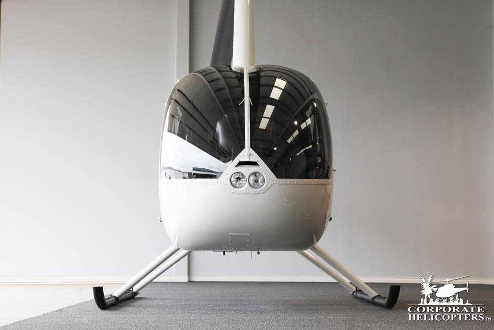 2019 Robinson R44 Raven I indoors, photo taken from the front