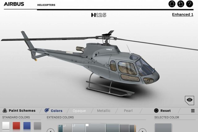 Grey 2023 Airbus H125 helicopter