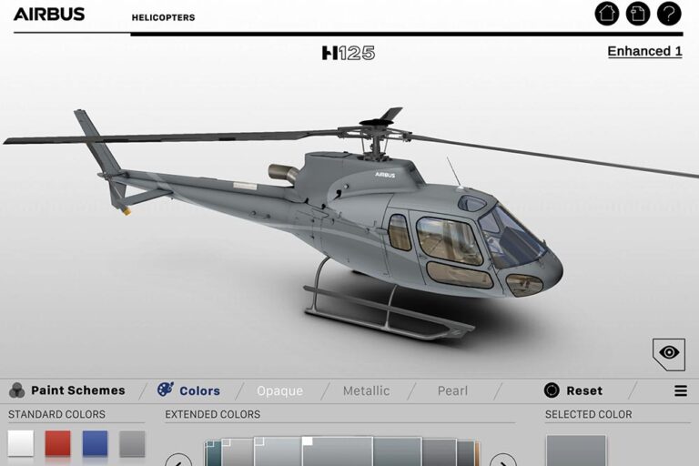 Grey 2023 Airbus H125 helicopter