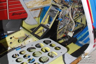 This is an in-progress panel installation in a Bell 206B3.