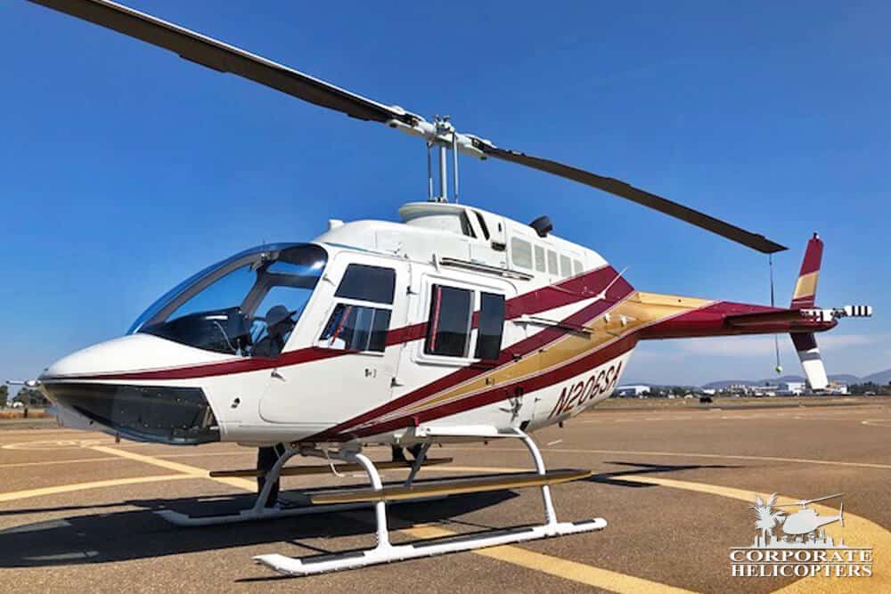 1973 Bell 206B II helicopter, side view