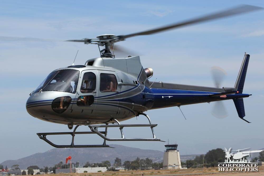 AS350B2 helicopter in flight