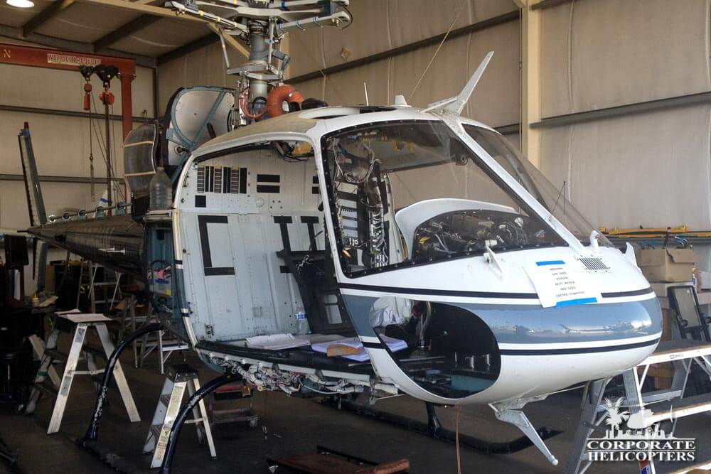 AS355N helicopter during a 12-Year Inspection