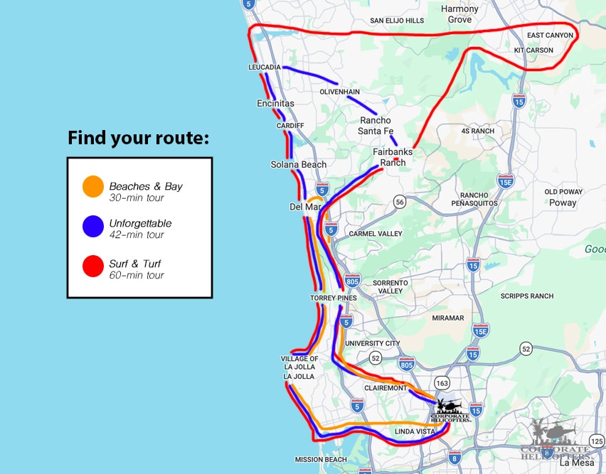 Helicopter Tour Routes Helicopter Tour Routes