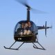 A helicopter in flight