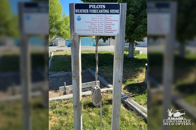 Pilot’s Weather Forecasting Stone at Kern Valley Airport