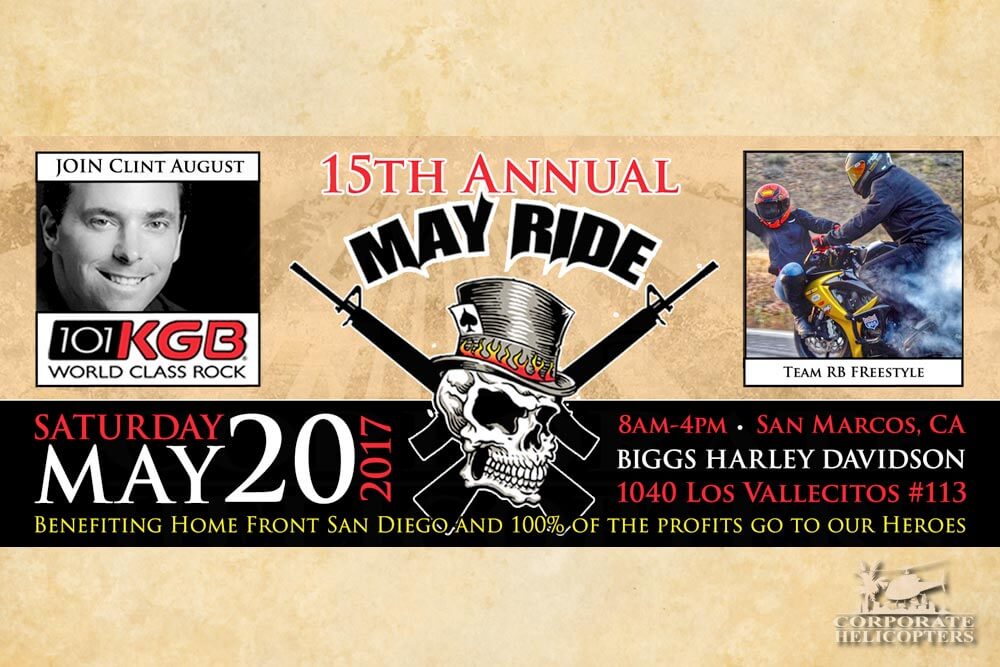 Promotional flier for 15th Annual May Ride: Saturday May 20, 2017