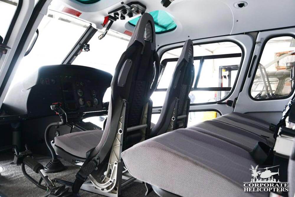 Seats of a 2012 Eurocopter AS350 B3E helicopter