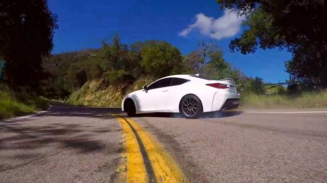 Screenshot from video of car drifting