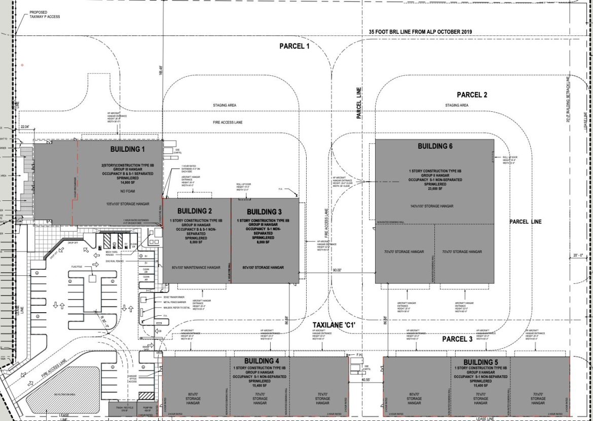Tech schematics for new building plans of Air Center MYF