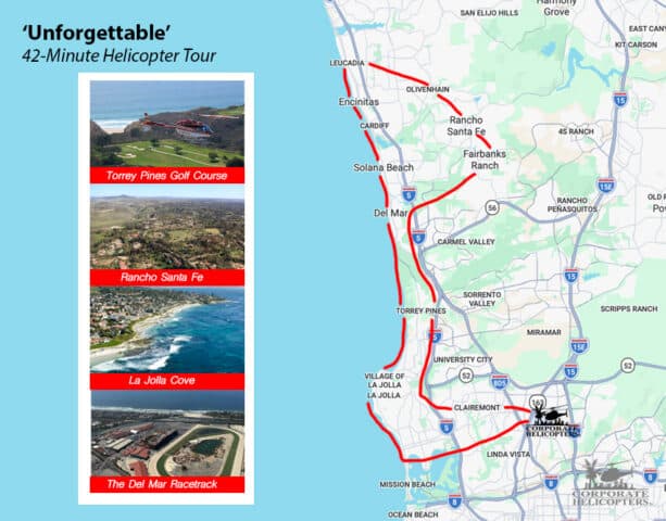 Unforgettable Helicopter Tour Map Unforgettable Helicopter Tour Map