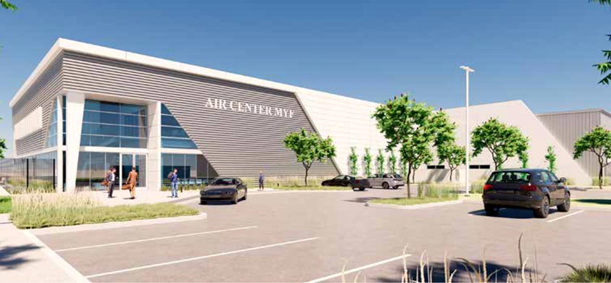 Computer rendering of the proposed Air Center MYF building
