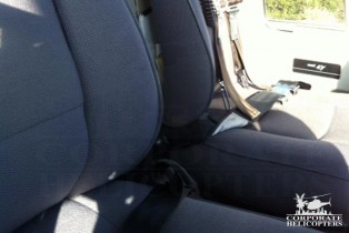 Seats of a 2000 Bell 207 helicopter