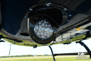 Lights on the bottom of a 2011 Eurocopter AS350 B2 helicopter