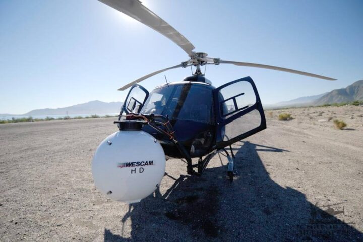 Wescam camera helicopter nose mount