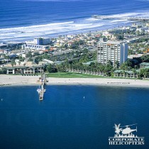Aerial view of The Catamaran on Mission Bay