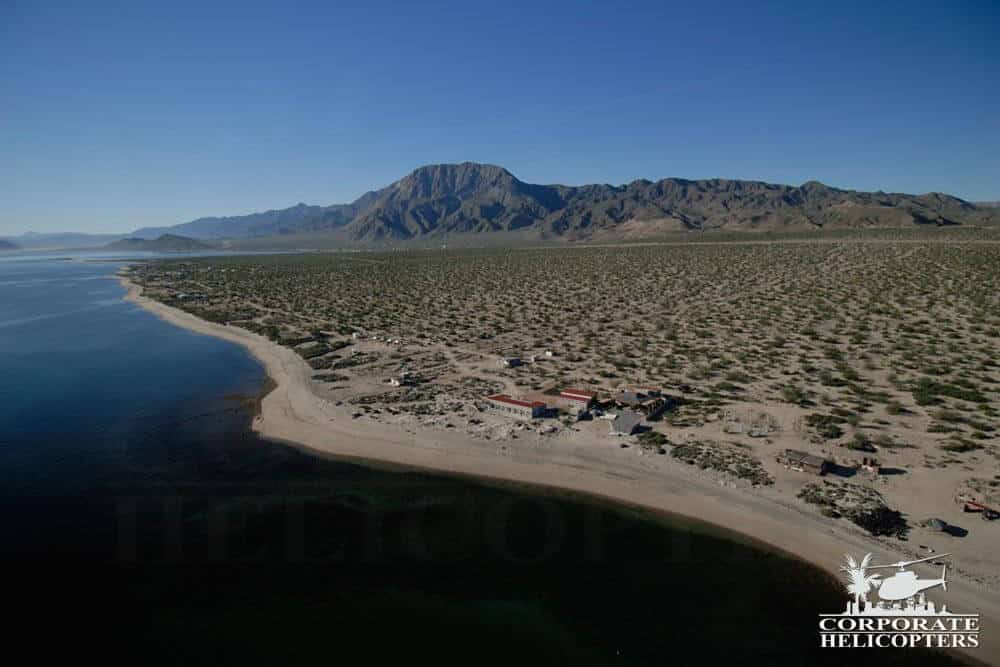 Aerial photo fo a Baja coastline