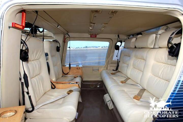 Cabin of a 1987 Agusta 109A MKII Plus helicopter