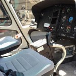 Front seats and flight controls for a 2008 Eurocopter AS350 B3 helicopter
