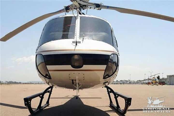 Front end of a 1990 Eurocopter AS350 BA helicopter
