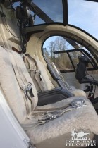 Front seats on a 1993 McDonnell Douglas MD 520 Notar helicopter