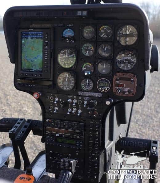 Front panel on a 1993 McDonnell Douglas MD 520 Notar helicopter