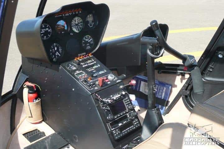 Flight controls for a 2009 Robinson R44 Clipper II helicopter