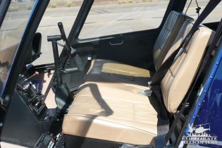 Front seats of a 2009 Robinson R44 Clipper II helicopter