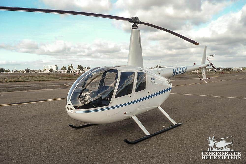 Side view of a 2007 Robinson R44 Raven II helicopter