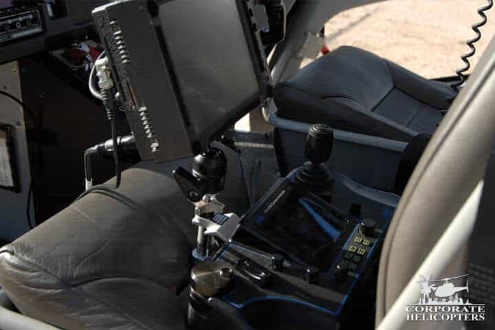 Helicopter camera systems in the back seat