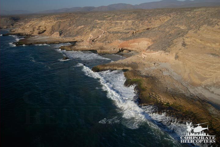 Aerial view of a beautiful Mexican coastline