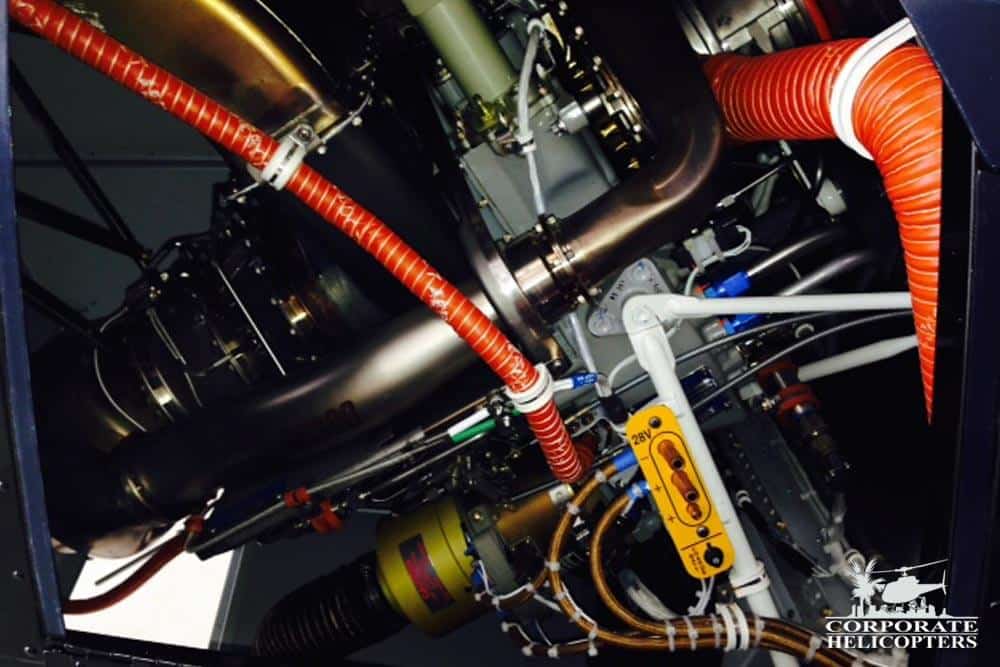 Engine of a 2014 Robinson R66 Turbine helicopter