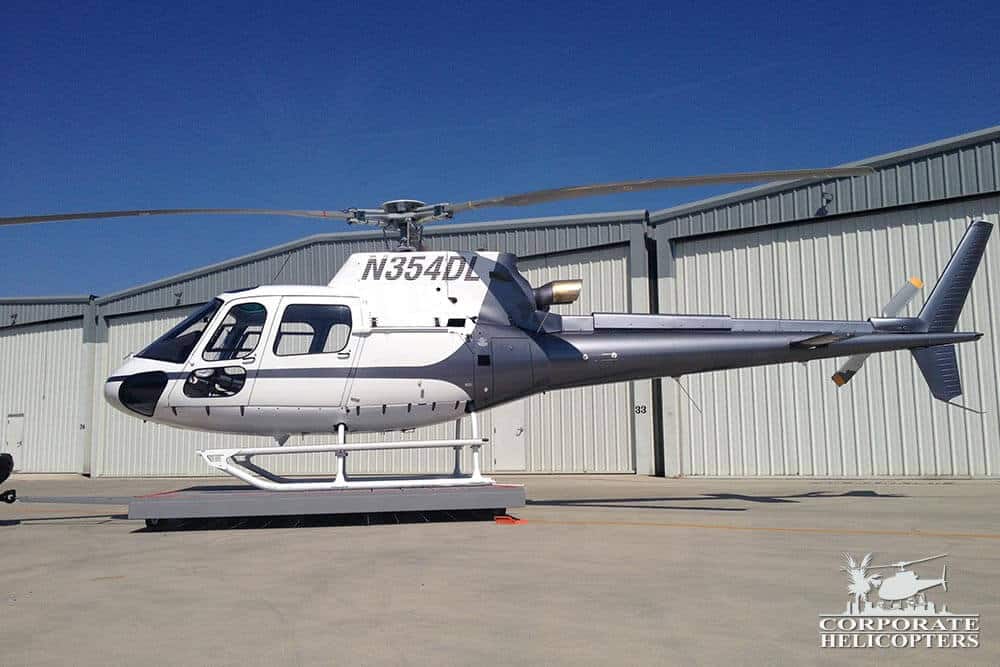 Side view of a 2012 Eurocopter AS350 B3 helicopter