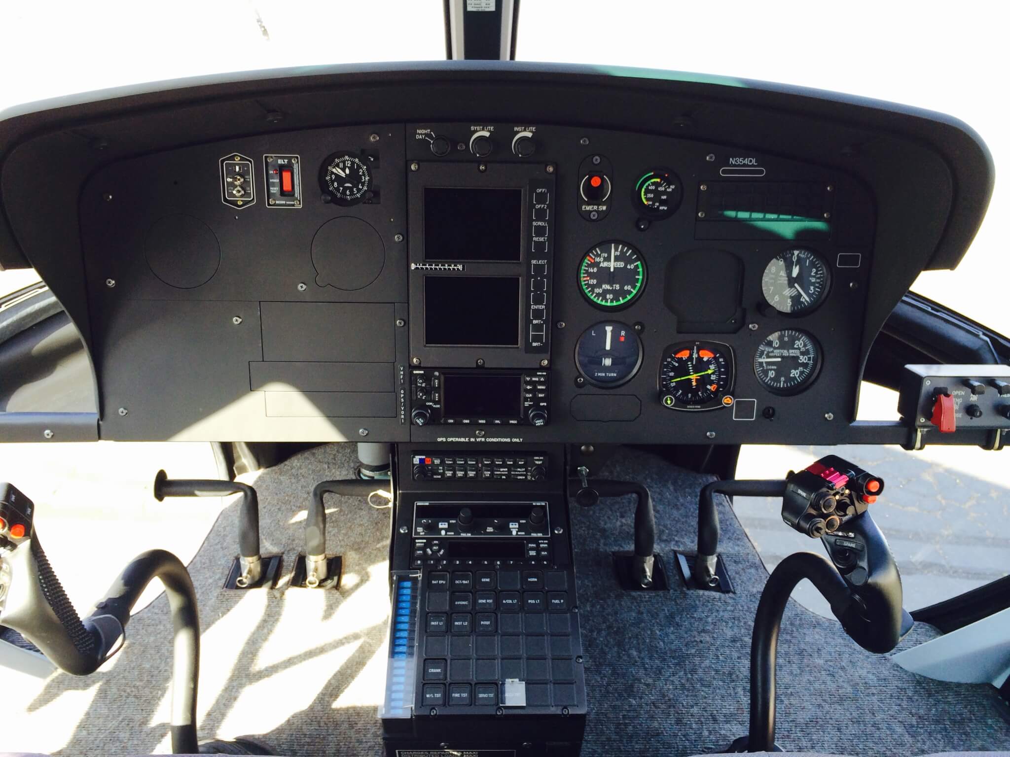 Panel of a 2012 Eurocopter AS350 B3 helicopter