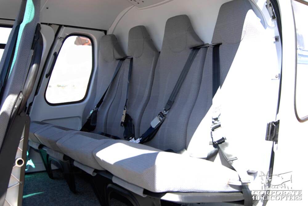 Rear seats of a 2012 Eurocopter AS350 B3 helicopter