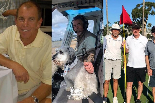 Photo collage of Corporate Helicopters Chief Pilot Gary Roesink