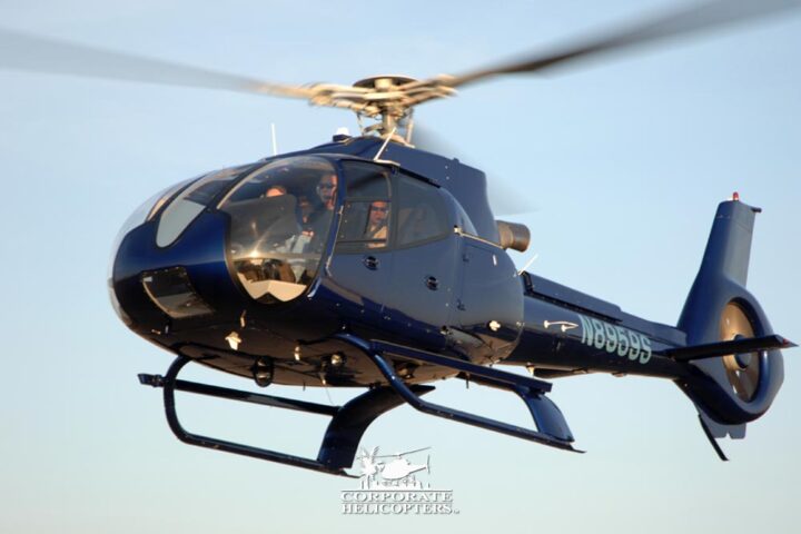 EC130 helicopter in flight
