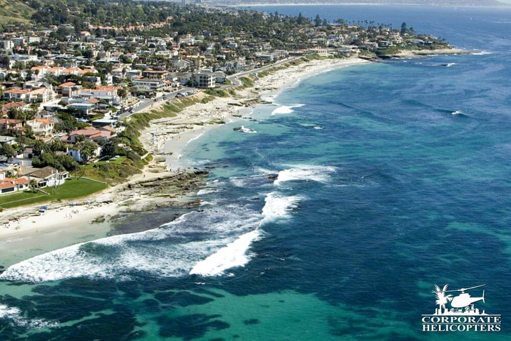 Aerial photo of Reef structures over La Jolla.