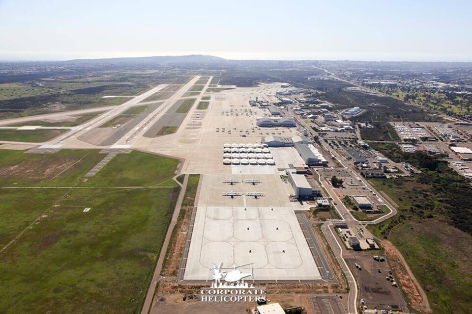 Marine Corps Air Station Miramar, photographed from the air during a helicopter tour from Corporate Helicopters of San Diego.