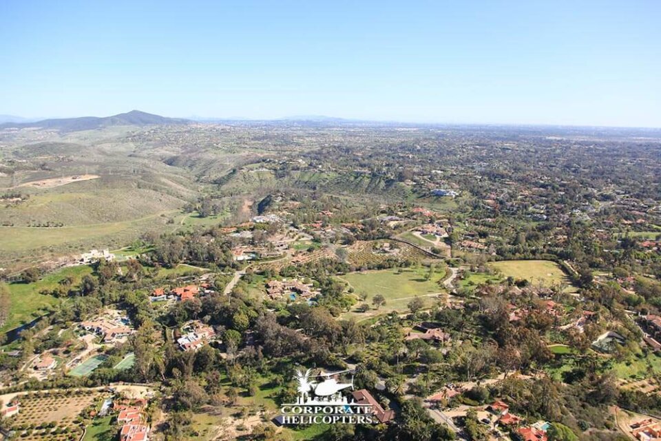 Rancho Santa Fe & Fairbanks Ranch, photographed from the air during a helicopter tour from Corporate Helicopters of San Diego.