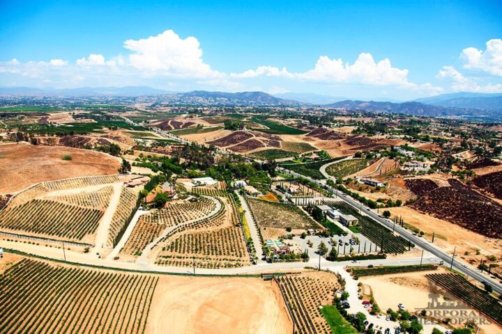 Aerial view of Temecula Wine Country
