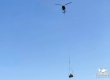 Helicopter with HVAC on long line