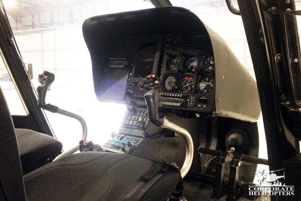 Flight controls of a 2001 Eurocopter EC120 helicopter