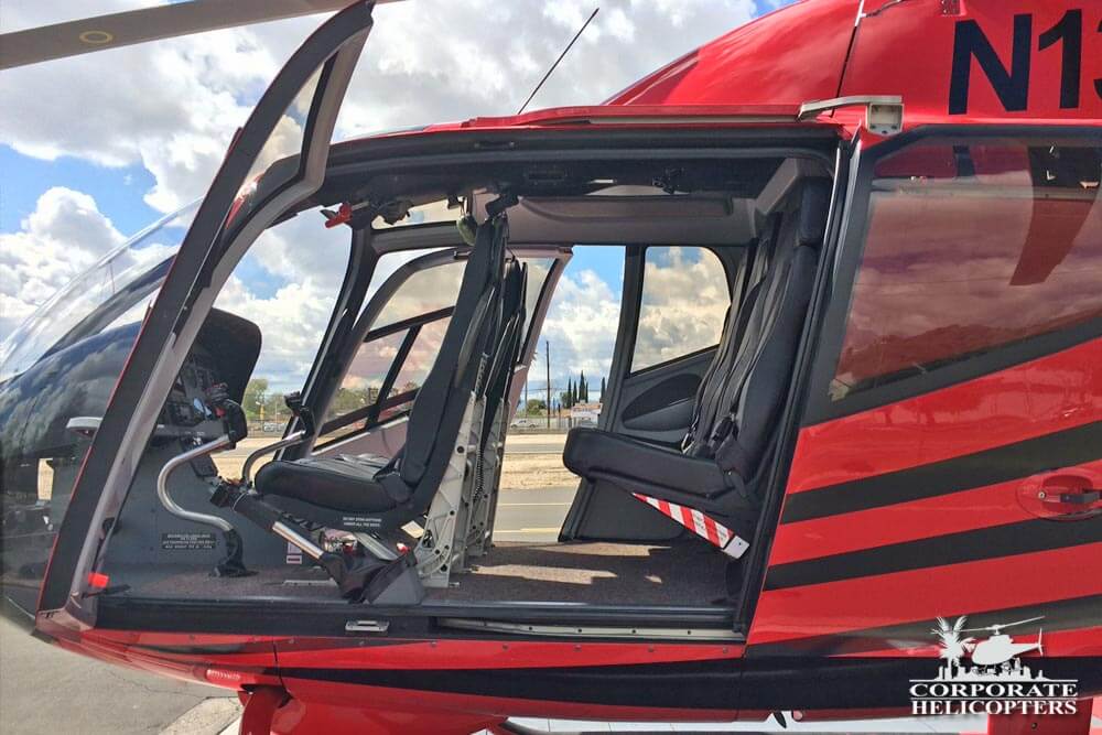 Both doors open on a 2007 Eurocopter EC-120B helicopter