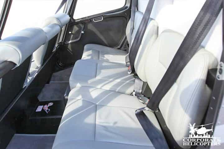 Rear seats on a 2013 Robinson R66 Turbine helicopter