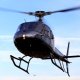 A helicopter in flight